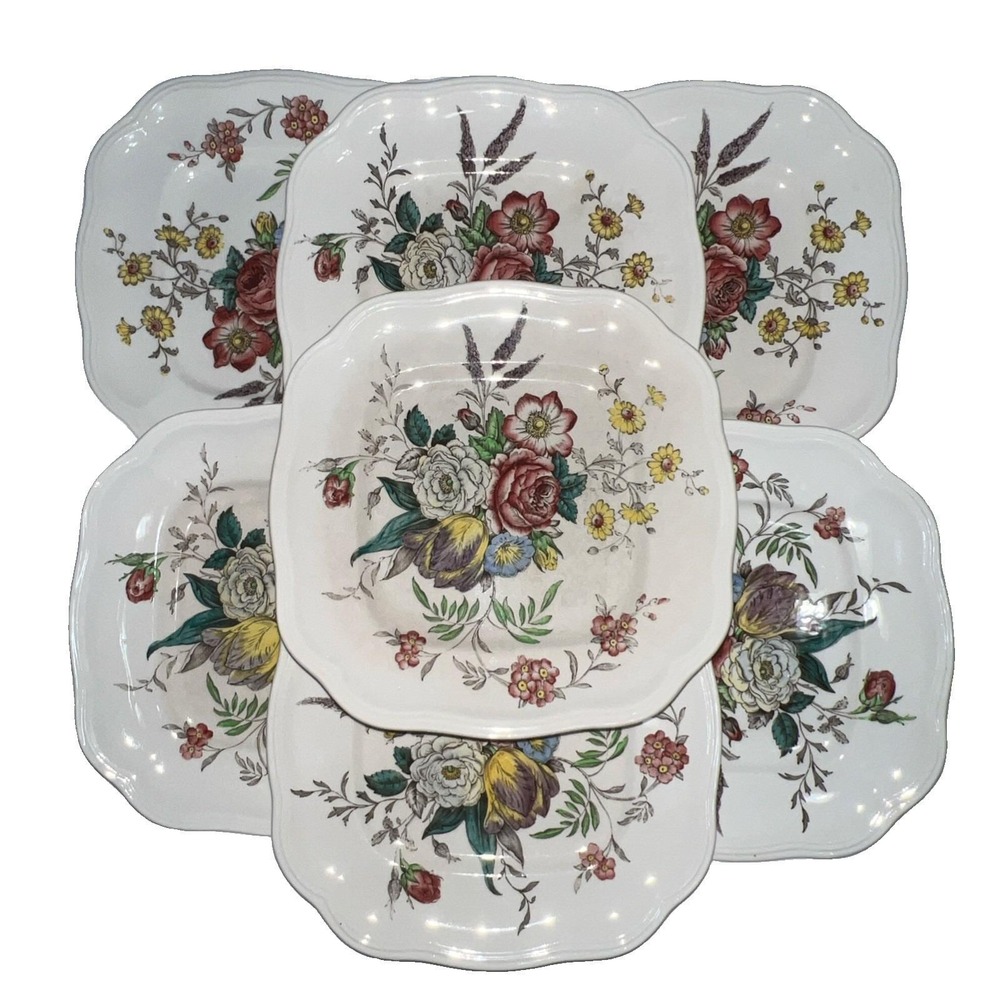 Set of 7 Vintage Copeland Spode GAINSBOROUGH Salad Plates 8.75" England Old Mark